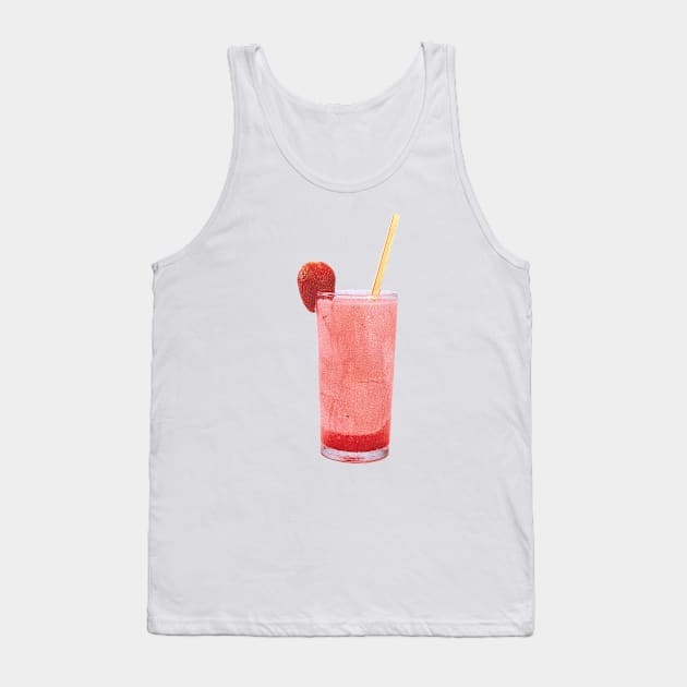 Milkshake Strawberry Tank Top by Food Photography